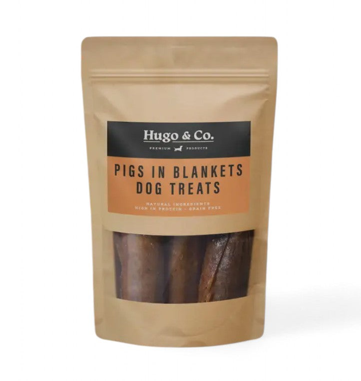 Hugo & Co Pigs in Blankets Dog Treat Bag - 75g